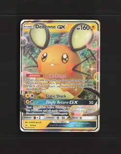 Dedenne GX 57/214 Unbroken Bonds Ultra Rare Holo Pokemon Card MP - Image 1
