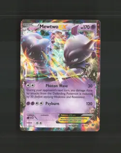 Mewtwo EX 61/162 Breakthrough Ultra Rare Holo Pokemon Card LP+ - Image 1