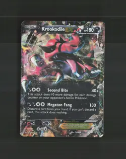 Krookodile EX XY25 XY Black Star Promo Holo Pokemon Card DMG - Image 1