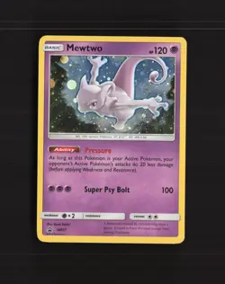 Mewtwo SM77 Sun & Moon Black Star Promo Holo Pokemon Card LP+ - Image 1