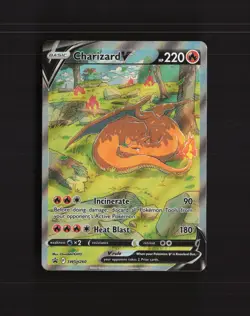 Charizard V SWSH260 Sword & Shield Full Art Black Star Promo Pokemon Card DMG - Image 1