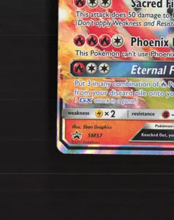 Ho Oh GX SM57 Sun & Moon Black Star Promo Holo Pokemon Card MP - Image 5