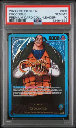 2024 One Piece EN Premium Card Collection Leader #001 Crocodile PSA 10 GEM MINT - Image 1