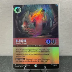 Disney Lorcana TCG Aladdin-Barreling Through 216/204 Foil Whispers in the Well - Image 1