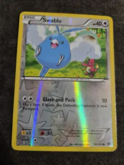 Pokemon TCG Swablu 103/113 Legendary Treasures Reverse Holo MP - Image 1