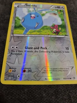 Pokemon TCG Swablu 103/113 Legendary Treasures Reverse Holo MP - Image 2