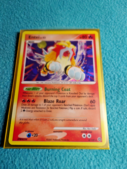 2007 Pokemon card Entei TCG Secret Wonders Holo Card 4/132 Very Light Play - Image 1