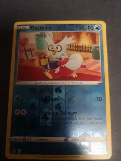 Delibird 032/198 Reverse Holo Pokemon TCG Card- Chilling Reign - Image 1