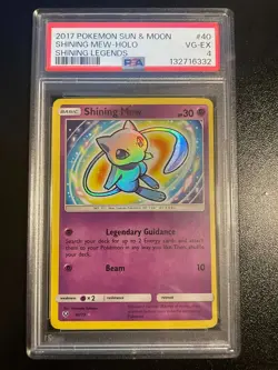 2017 POKEMON SUN & MOON SHINING LEGENDS 40 SHINING MEW-HOLO SHINING LEGEND PSA 4 - Image 1