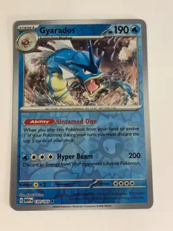 Pokemon TCG 151 Reverse Holographic Gyarados 130/165 Near Mint - Image 1