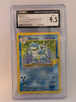 CGC 9.5 - Blastoise 2/102 - Celebrations Classic Collection Pokemon TCG - Image 1