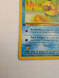 Psyduck 53/62 Fossil Regular 1st Edition Pokemon WOTC LP - Image 2