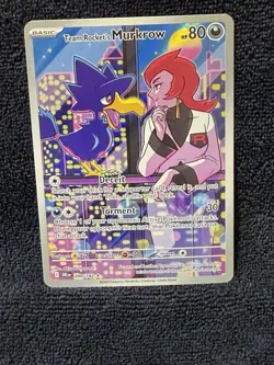 Team Rocket's Murkrow 200/182 - Sv10: Destined Rivals Holo NM Pokemon TCG - Image 1