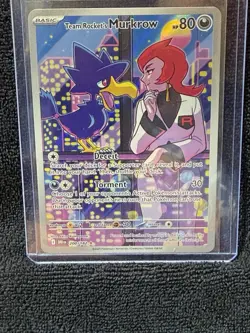 Team Rocket's Murkrow 200/182 - Sv10: Destined Rivals Holo NM Pokemon TCG - Image 3