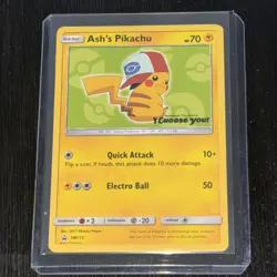 Pokemon Ash's Pikachu SM112 Promo Regular 70 HP Quick Attack Electro Ball - Image 2