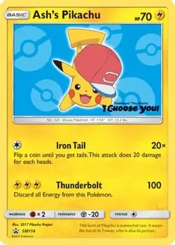 Ash's Pikachu - SM114 Promo Sun & Moon Promo Pokemon LP - Image 4