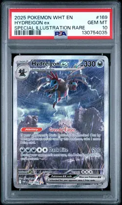 2025 POKEMON WHT EN-WHITE FLARE SPECIAL ILLUSTRATION RARE HYDREIGON EX PSA 10 - Image 1