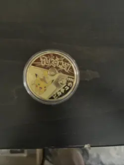 Pokemon Silver Plated TCG Coins Pikchu With Case!!! - Image 1