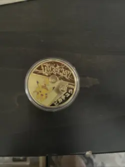 Pokemon Silver Plated TCG Coins Pikchu With Case!!! - Image 2