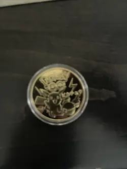 Pokemon Silver Plated TCG Coins Pikchu With Case!!! - Image 3