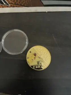 Pokemon Gold Plated TCG Coins Pikchu Cute Hat With Case!!! - Image 4