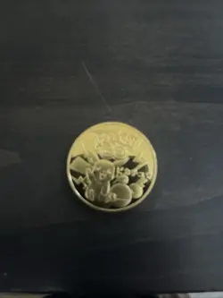 Pokemon Gold Plated TCG Coins Pikchu Cute Hat With Case!!! - Image 5
