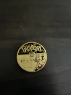 Pokemon Gold Plated TCG Coins Pikchu With Case!!! - Image 3