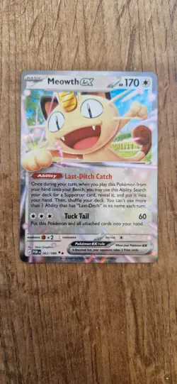 Meowth Ex 062/088 - Double Rare - Mega Evolution: Perfect Order - Pokemon TCG - Image 1