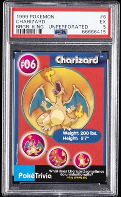 1999 POKEMON BURGER KING #6 CHARIZARD PSA 5 - Image 1