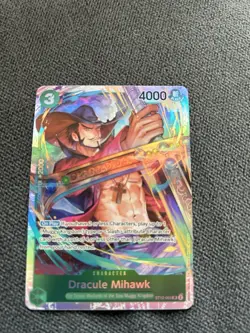 One Piece TCG Dracule Mihawk ST12-003 SR NM English Green Zoro & Sanji Deck - Image 1