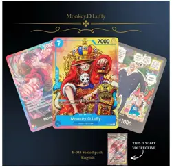 MONKEY D LUFFY | PROMO | P-043 | ENGLISH | 2nd Year Anniversary Sealed One Piece - Image 1