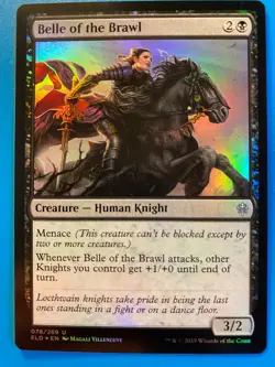 MTG 1x FOIL Belle of the Brawl Throne of Eldraine Magic the Gathering Card x1 NM - Image 1