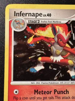 Infernape 5/130 Diamond & Pearl Pokemon Card Holo Foil Rare Holo Bleed Swirl HP - Image 3