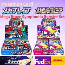 Pokemon Card Mega Brave Mega Symphonia Booster Box Set of 2 Japanese w/shrink - Image 1