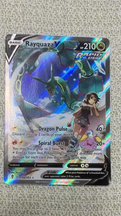 Rayquaza V 194/203 Alternate Art Holo Rare Evolving Skies Pokemon Card NM - Image 1