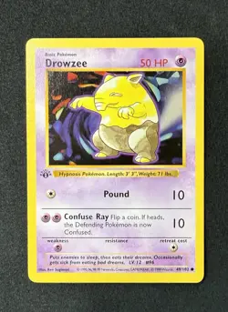 Pokemon Card - Drowzee 1st Edition Base Set Shadowless 49/102 - Image 2