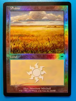 MTG 1x FOIL Plains # 332 Onslaught Pauper Magic the Gathering Card x1 NM - Image 1