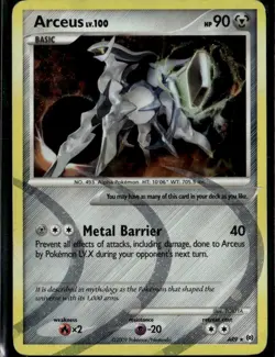 Arceus Holo Rare Arceus AR9 Metal Holo Pokemon Card - Image 1