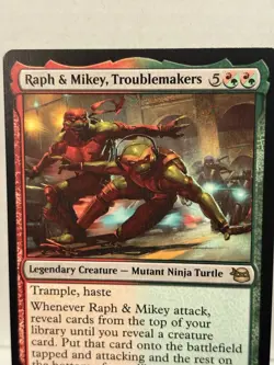 Teenage Mutant Ninja Turtles Raph & Mikey Legendary Creature Red Green MTG - Image 2