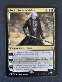 Sorin, Solemn Visitor – Khans of Tarkir – Mythic Rare – NM – Planeswalker - Image 1