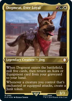 MTG Dogmeat, Ever Loyal (Display Commander) [Fallout] Foil Near Mint Magic - Image 1