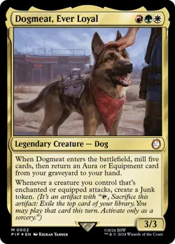 MTG Dogmeat, Ever Loyal [Fallout] Foil Near Mint Magic - Image 1
