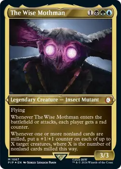 MTG The Wise Mothman (Display Commander) [Fallout] Foil Near Mint Magic - Image 1