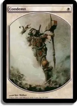 4x MTG Condemn - Textless Player Rewards, Moderate Play, English Promo: Player R - Image 1