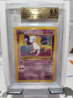 1999-03 Pokemon Wizards Of The Coast #8 Mew Pokemon League BGS 9.5 - Image 1