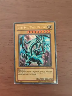 Yugioh Blue-Eyes White Dragon LOB-E001 Ultra Rare - Image 1