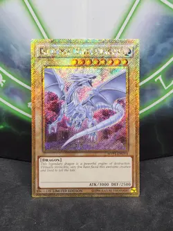 Yugioh Blue-Eyes White Dragon MVP1-ENGV4 Gold Secret Rare NM - Image 1