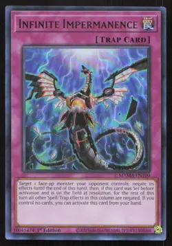 Yu-Gi-Oh TCG Magnificent Mavens #MAMA-EN100 Infinite Impermanence Ultra Rare - Image 1
