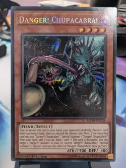 YuGiOh! Danger! Chupacabra! MP19-EN138 Secret Rare 1st Ed - Image 1