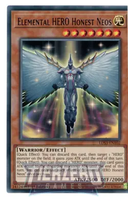 Yugioh Elemental HERO Honest Neos LDS3-EN102 Blue Ultra Rare NM 1st Edition - Image 1